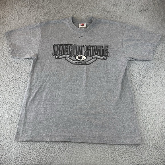 Oregon State Beavers football Nike center swoosh y2k Gray Men's Size Medium - Picture 1 of 8